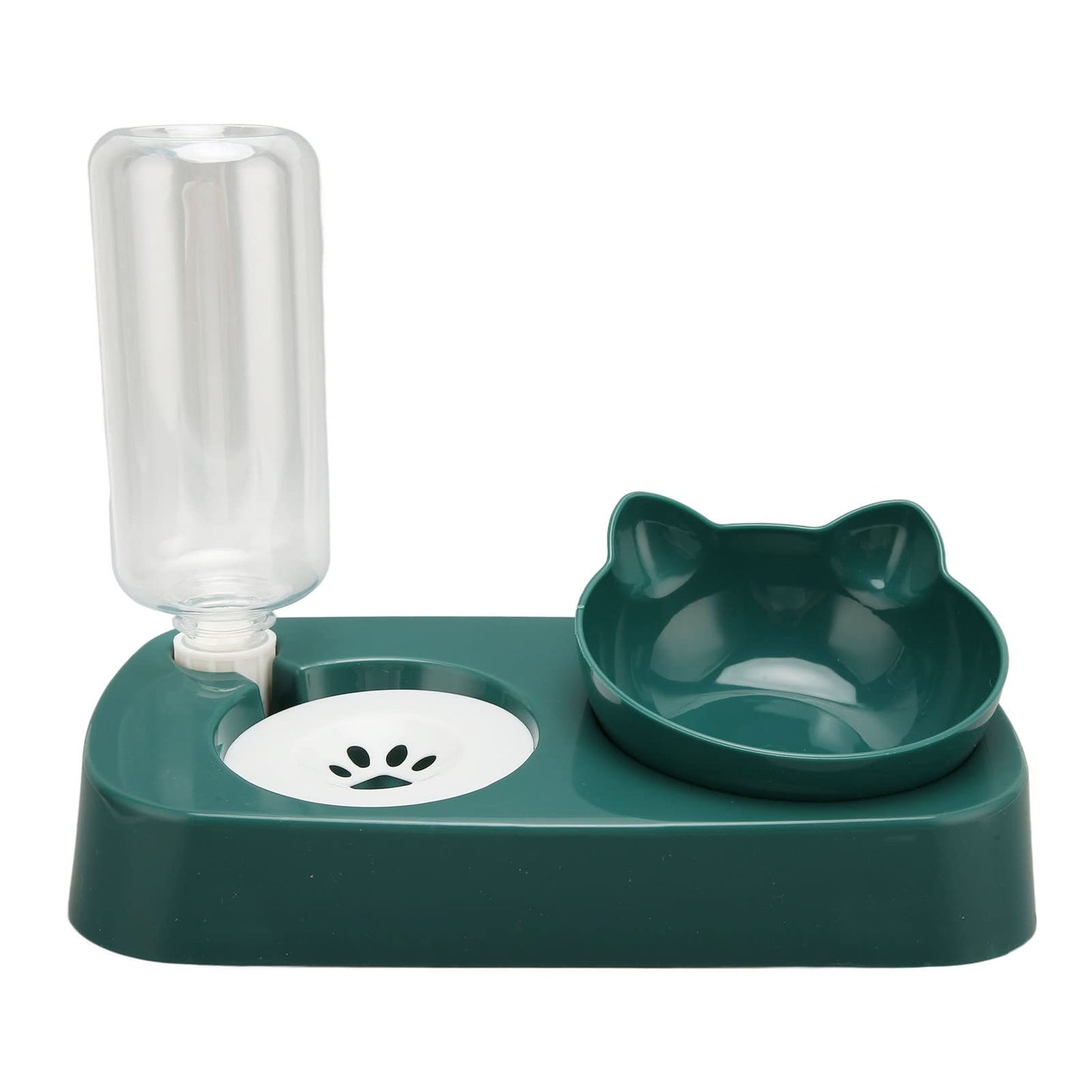 Comedero Doble con Dispensador de Agua