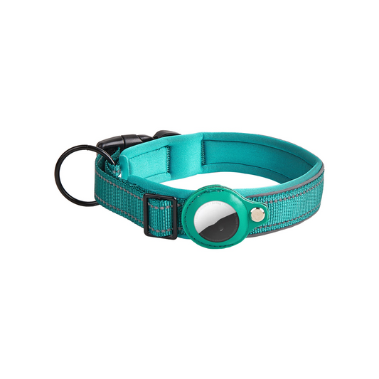 Collar de Piel con Soporte para AirTag