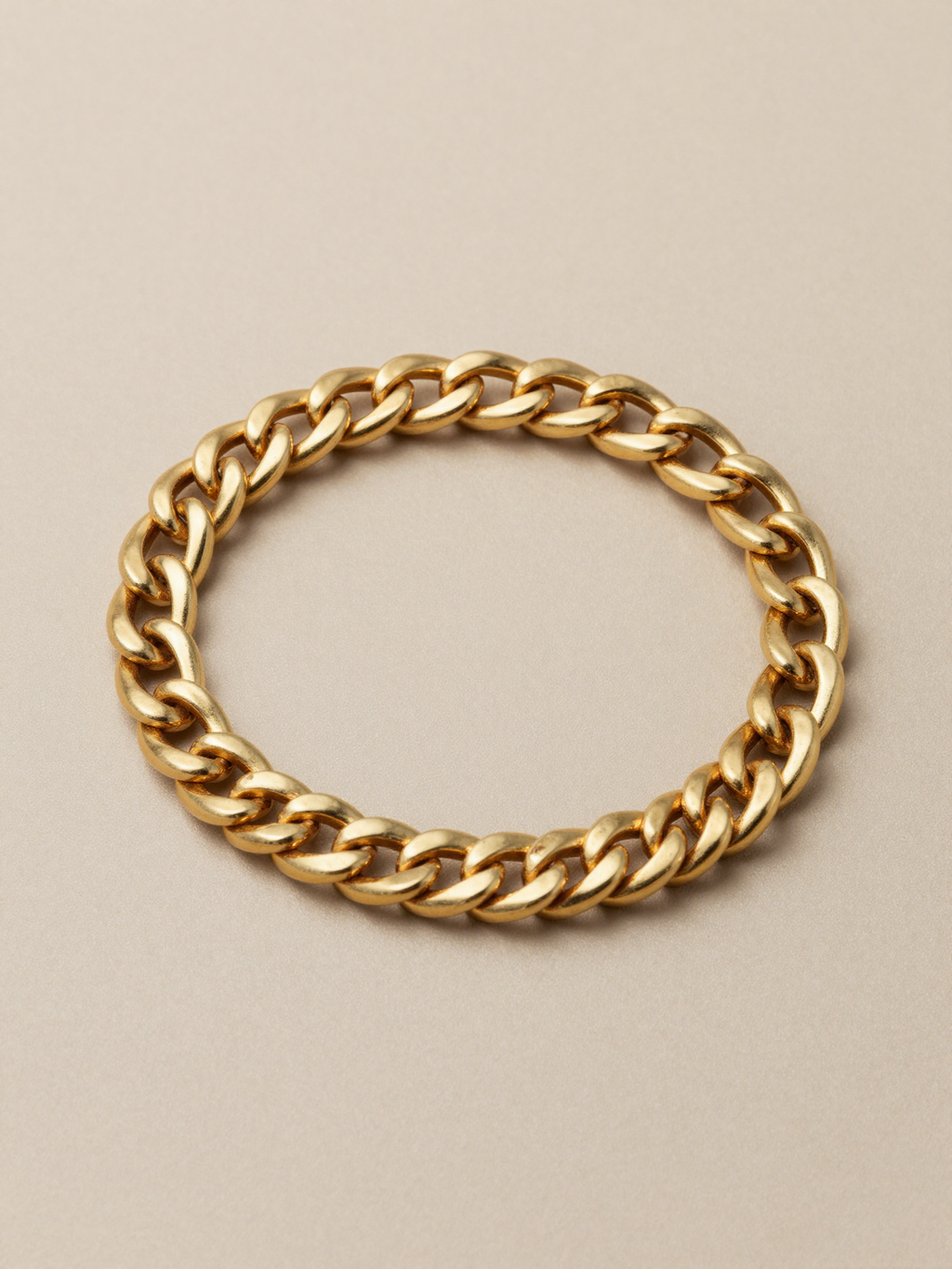 Pulsera de eslabones dorada
