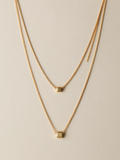 Collar en capas dorado