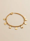 Pulsera de charms dorada