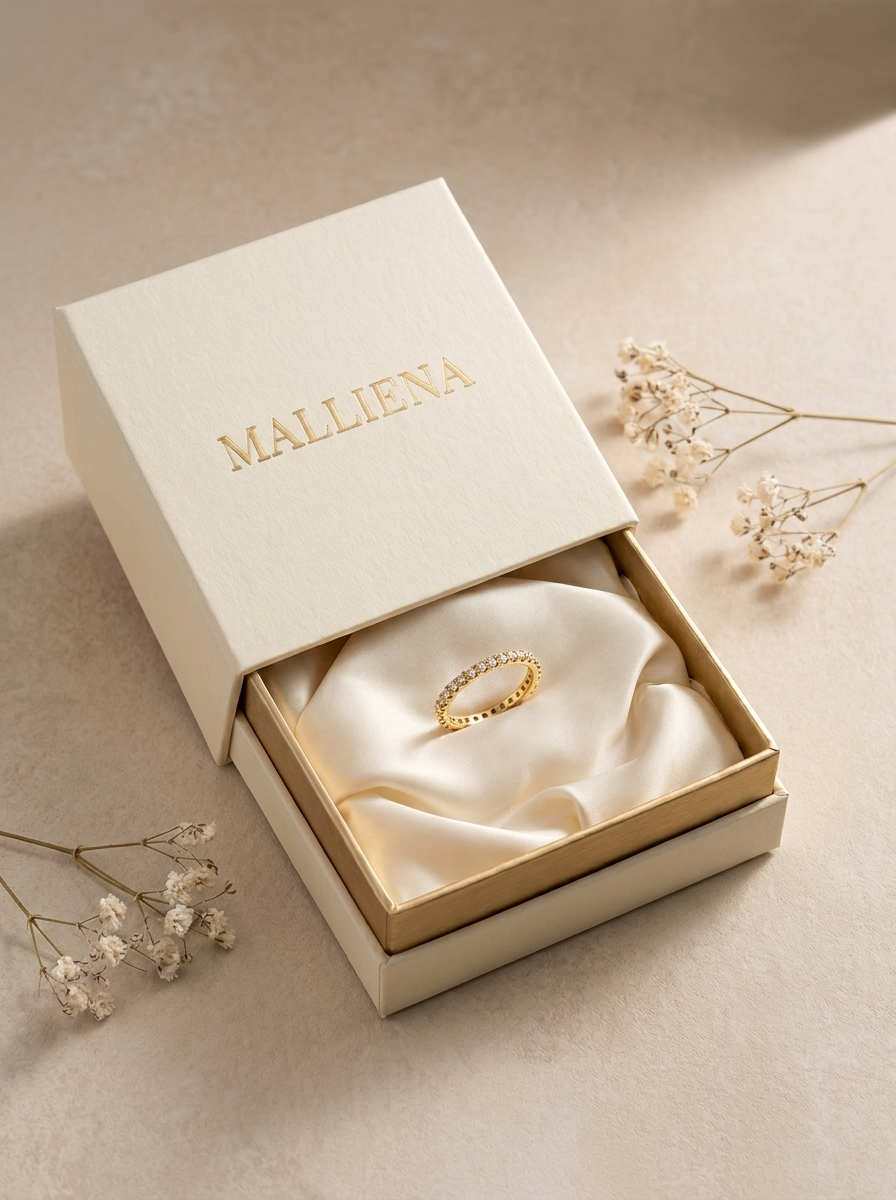 Anillo Eternity en caja de regalo MALLIENA