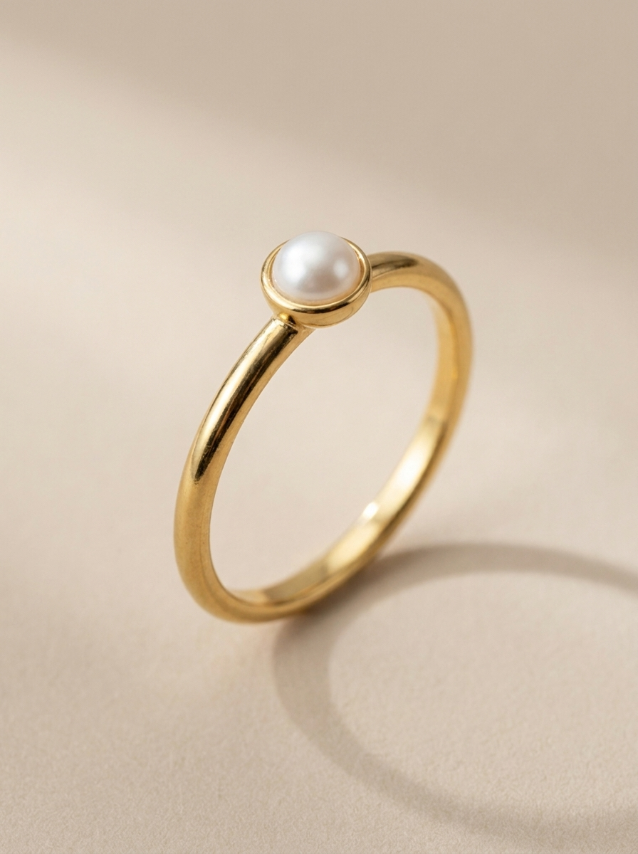Anillo con Perla de oro MALLIENA