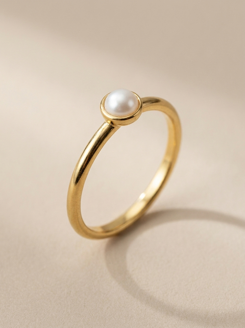 Anillo con Perla de oro MALLIENA