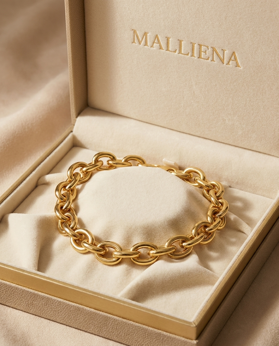 Collar Cadena Gruesa en la caja de regalo MALLIENA