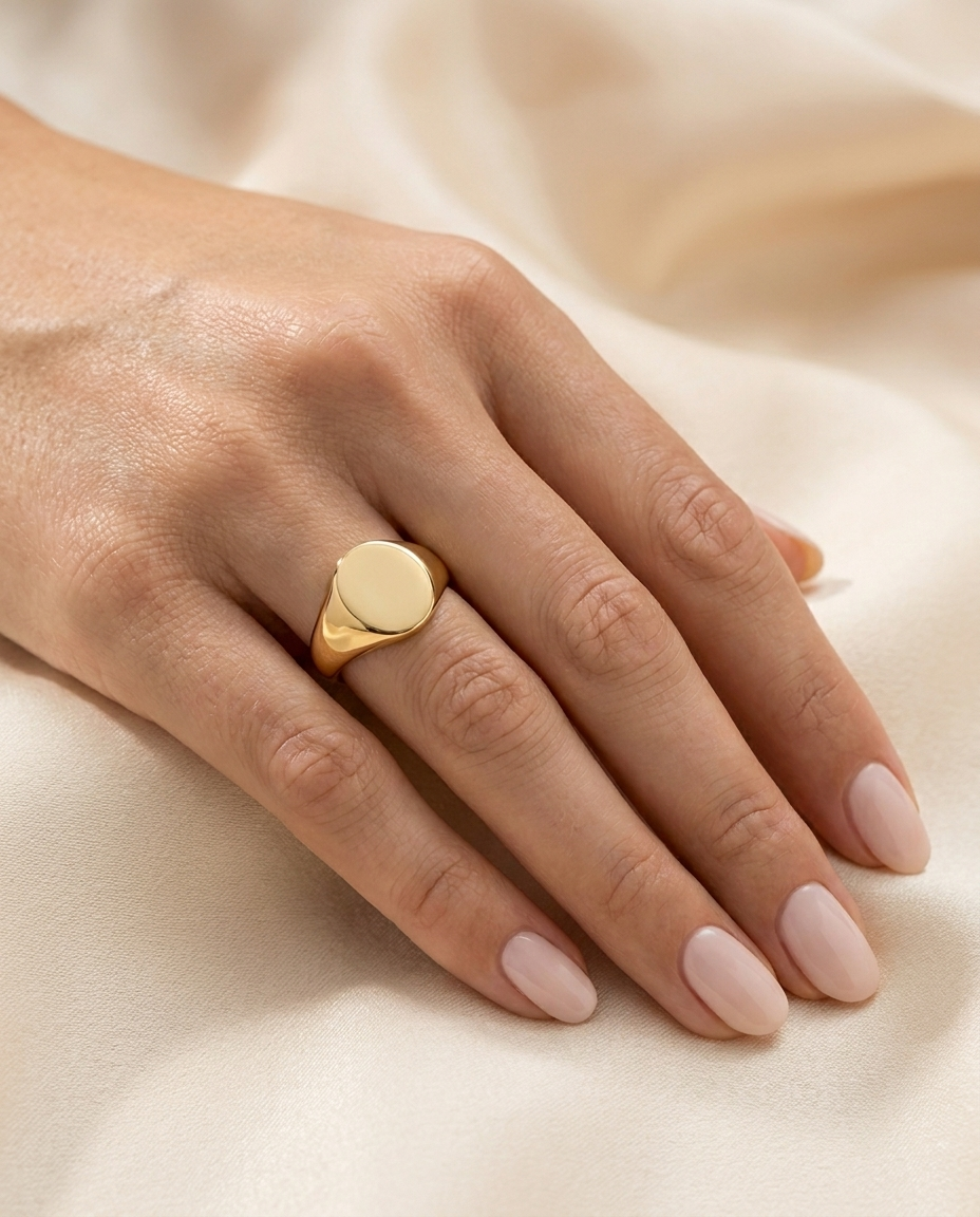 Mujer con Anillo Sello MALLIENA