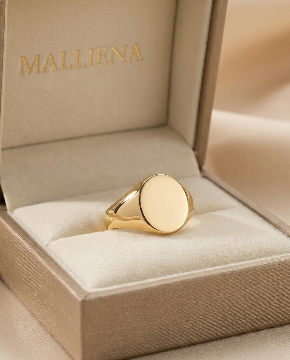 Anillo Sello en la caja de regalo MALLIENA