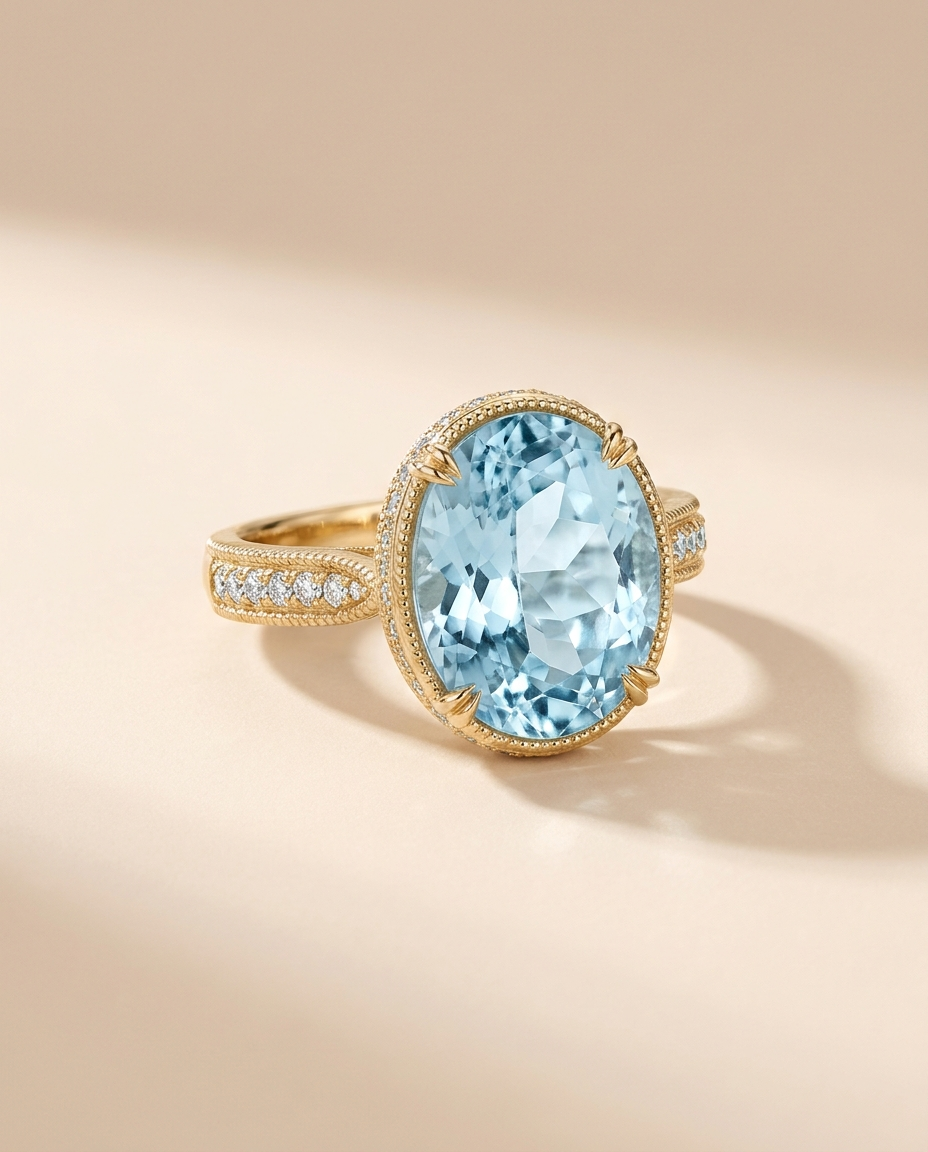 Anillo Aguamarina MALLIENA