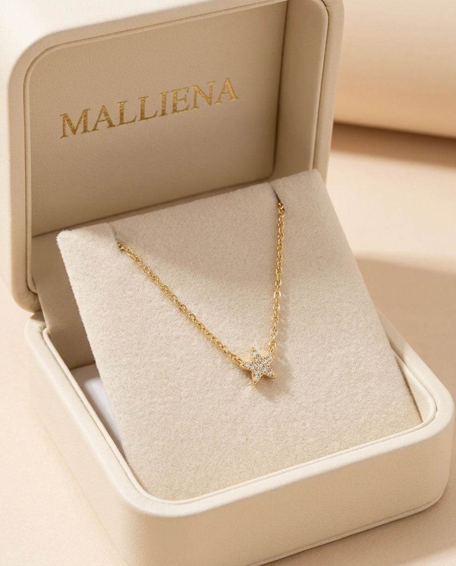 Collar Estrella Polar en la caja de regalo MALLIENA