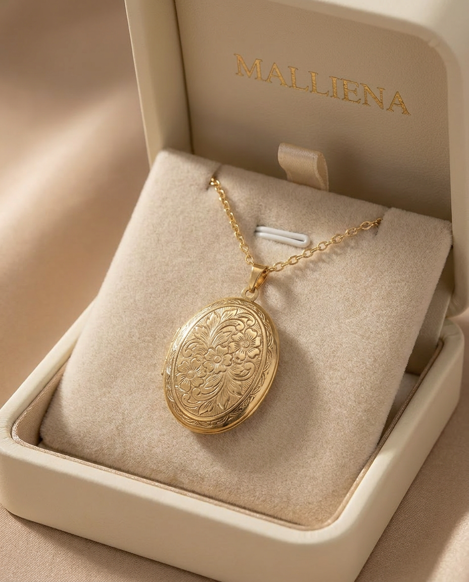 Collar Medallón en la caja de regalo MALLIENA